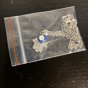 Evil eye hand necklace